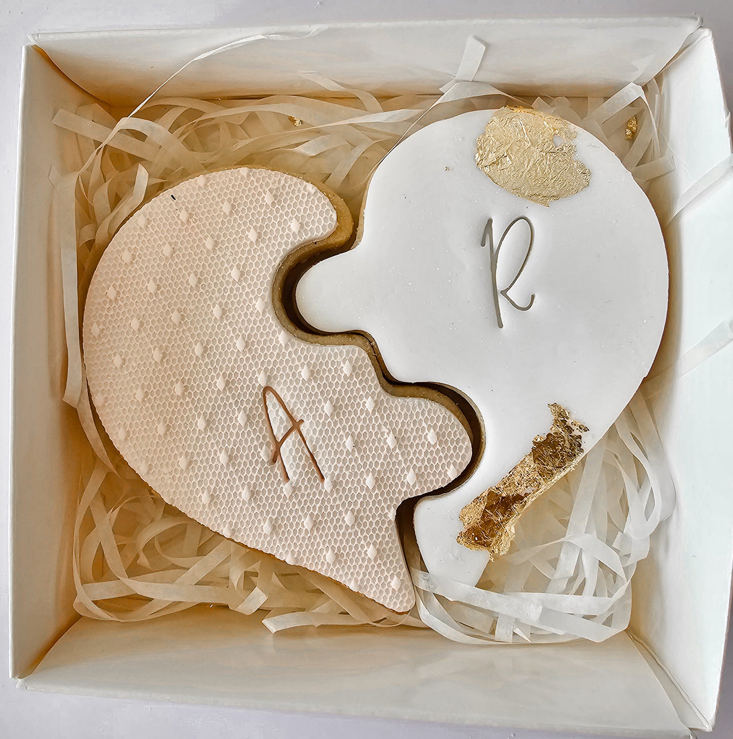 Personalised Heart Puzzle Cookie (2 pack)