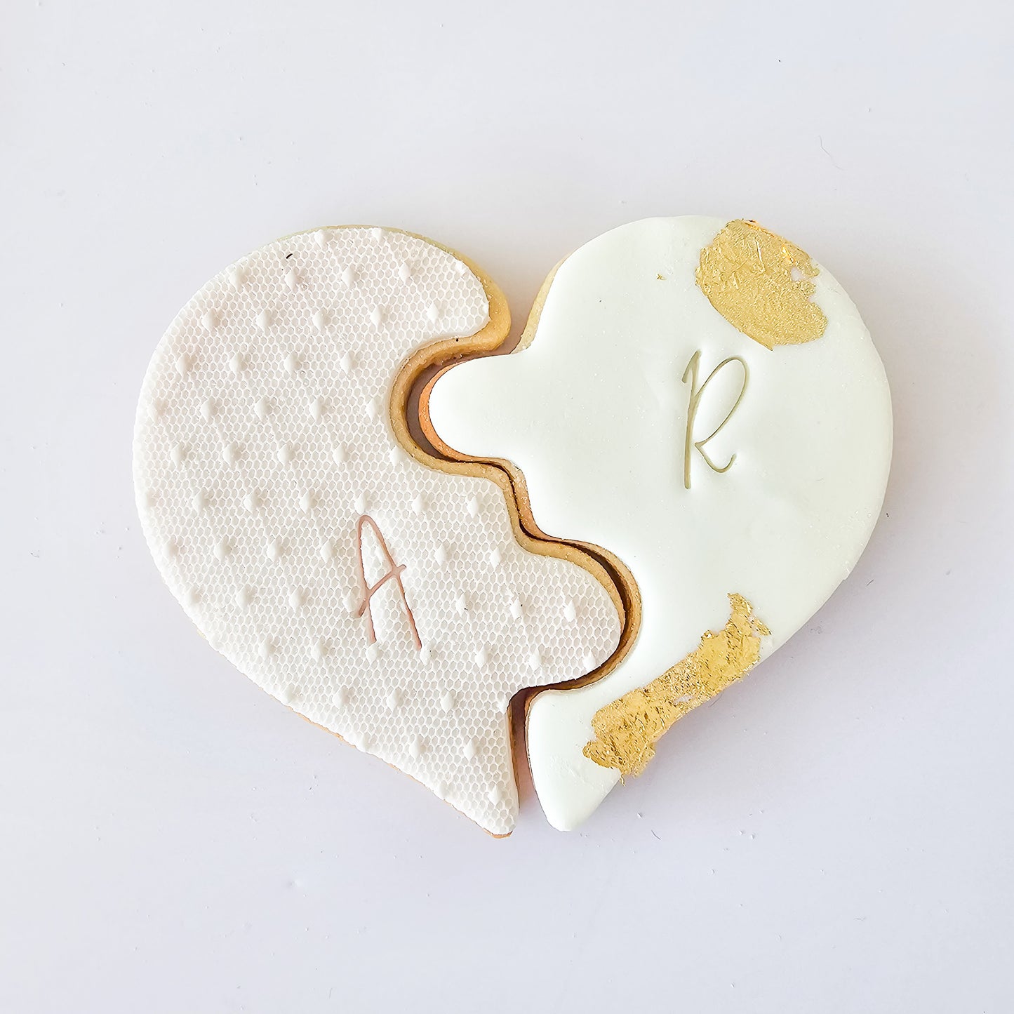 Personalised Heart Puzzle Cookie (2 pack)