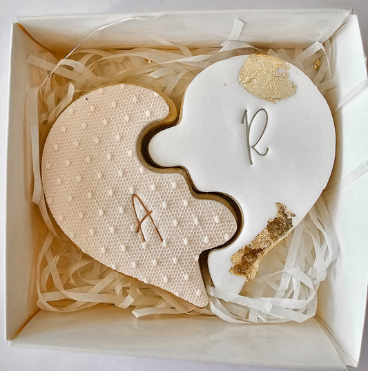 Personalised Heart Puzzle Cookie (2 pack)